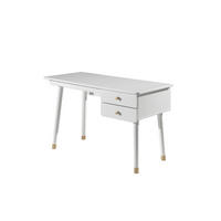 SCHREIBTISCH Kamillah 125x75x60 aus MDF in Satin Weiß - Weiß, Holzwerkstoff (125/60/60cm) - 58aufmkessel