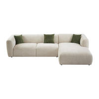SOFA ohne Schlafmöglichkeit - 5 Personen - Stoff - Beige - Beige, Textil (307/72/178cm) - Vente-Unique
