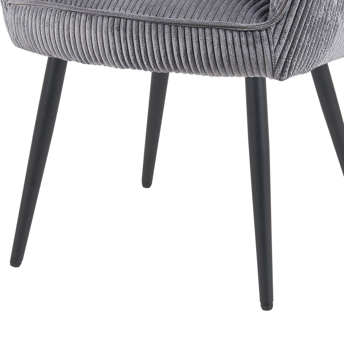 ESSZIMMERSTUHL Mika-Runa - Schwarz/Grau, Textil/Metall (60/87/65cm) - DUBI Möbel