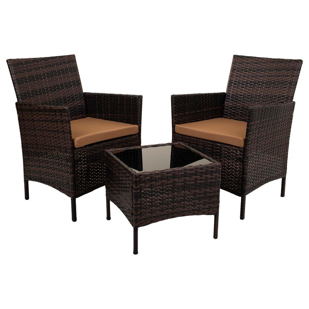 GARTENMÖBEL 3er-Set, braun - Braun, Naturmaterialen - Wanderlust
