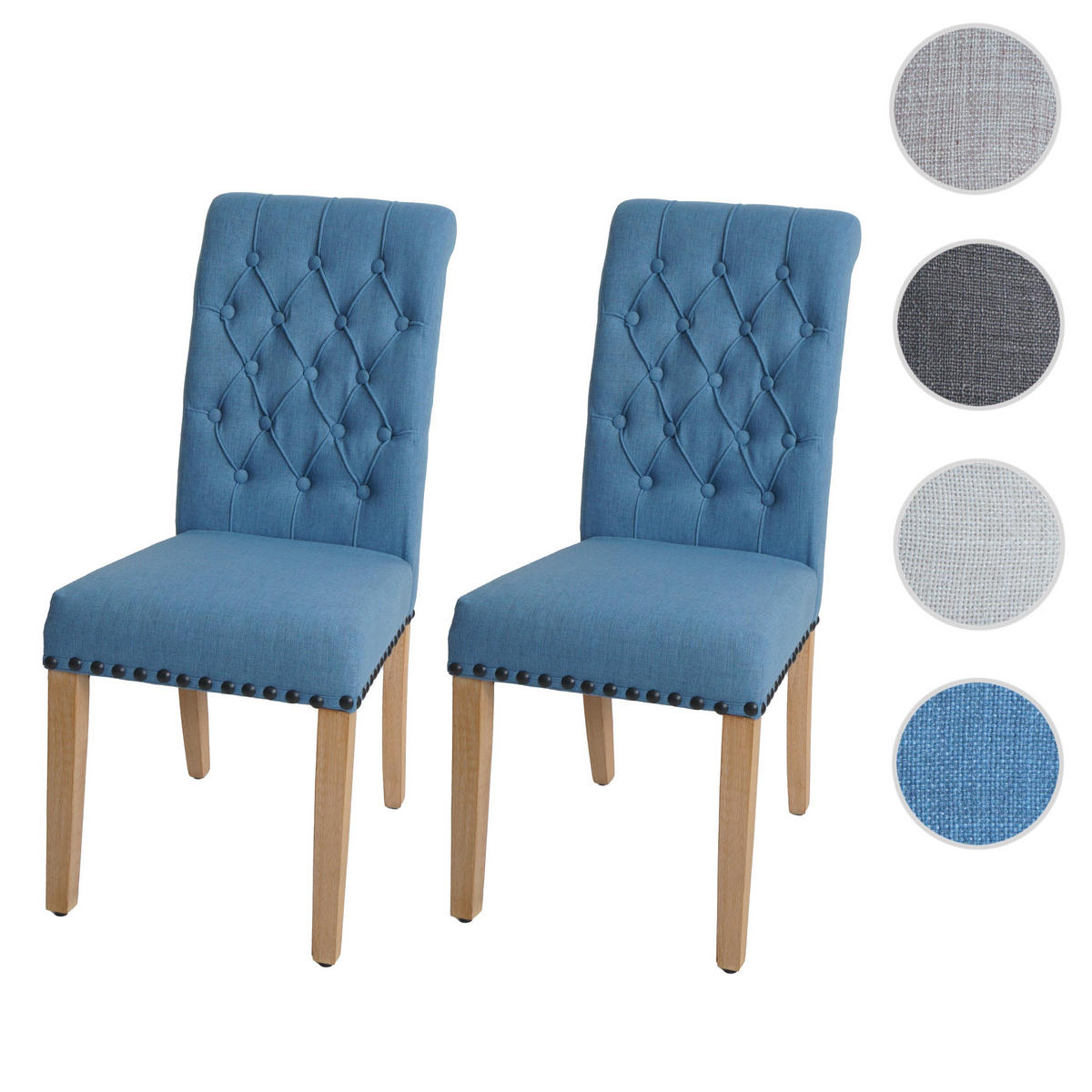 ESSZIMMERSTUHL Hellblau - Hellblau, Textil (45/100/60cm) - MCW