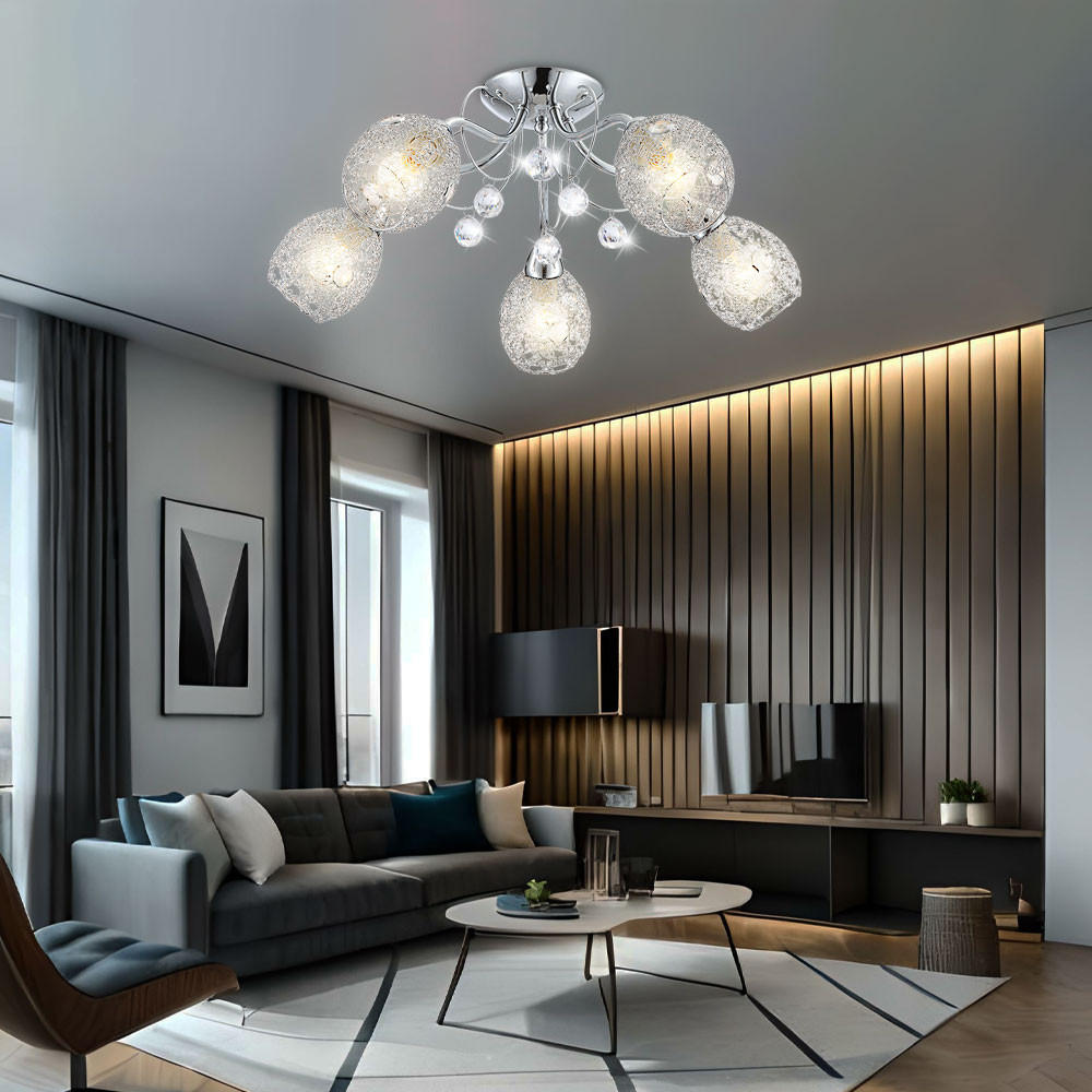 LED DECKENLEUCHTE Metall Weiß - Silberfarben, Metall (54/54/22cm) - Globo Lighting