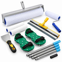 BODENBESCHICHTUNGS-SET Weiß Blau Grün 6-tlg. - Multicolor, Kunststoff/Metall - Relaxdays