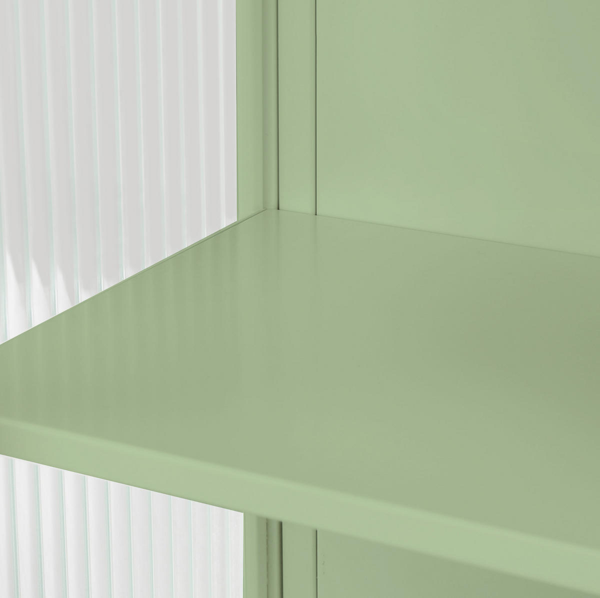 KÜCHENOBERSCHRANK 60/23/78 cm mit 2 Glastüren, offenem Fach und Handtuchhalter aus Glas und Metall, Grün - Grün, Glas (60/78/23cm) - Redom