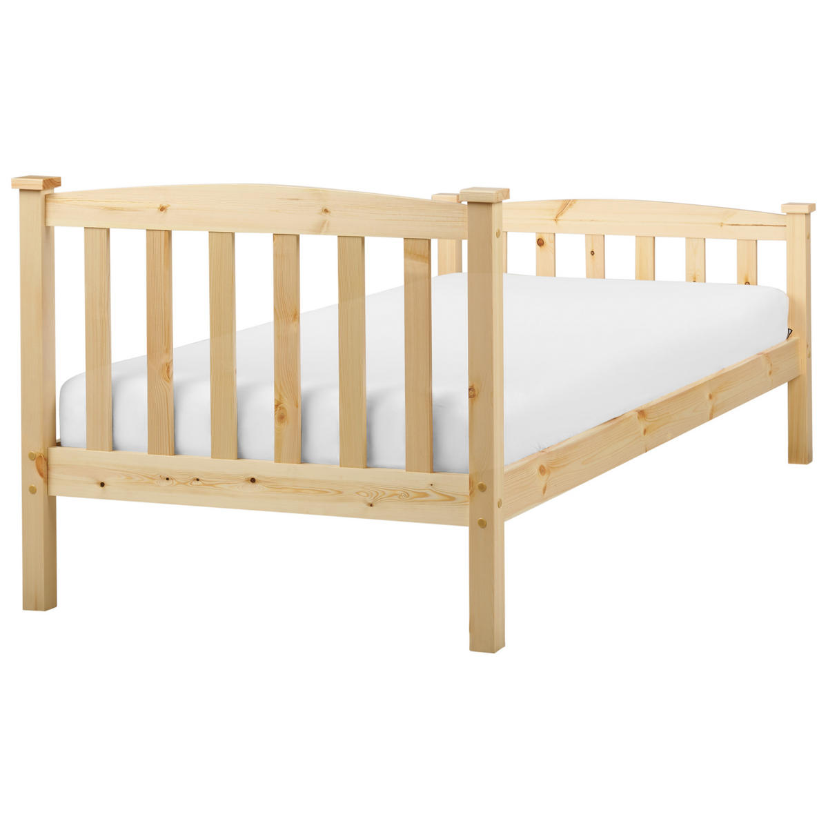 BETT mit Lattenrost 90/200 cm Braun Giverny - Braun, Holz (90/200cm) - Beliani