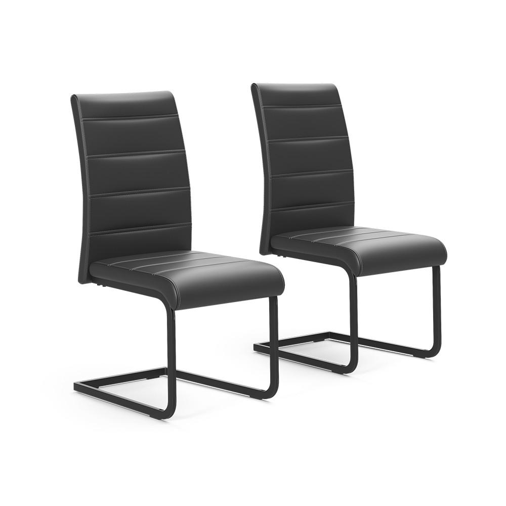 FREISCHWINGER Salvo, Schwarz/Schwarz, 2er Set - Schwarz, Textil (43/99/55cm) - Vicco
