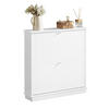SCHUHSCHRANK Weiß - Weiß, Holzwerkstoff (76/78/18cm) - SoBuy