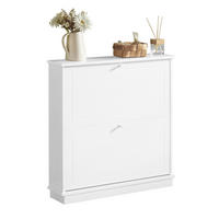 SCHUHSCHRANK Weiß - Weiß, Holzwerkstoff (76/78/18cm) - SoBuy