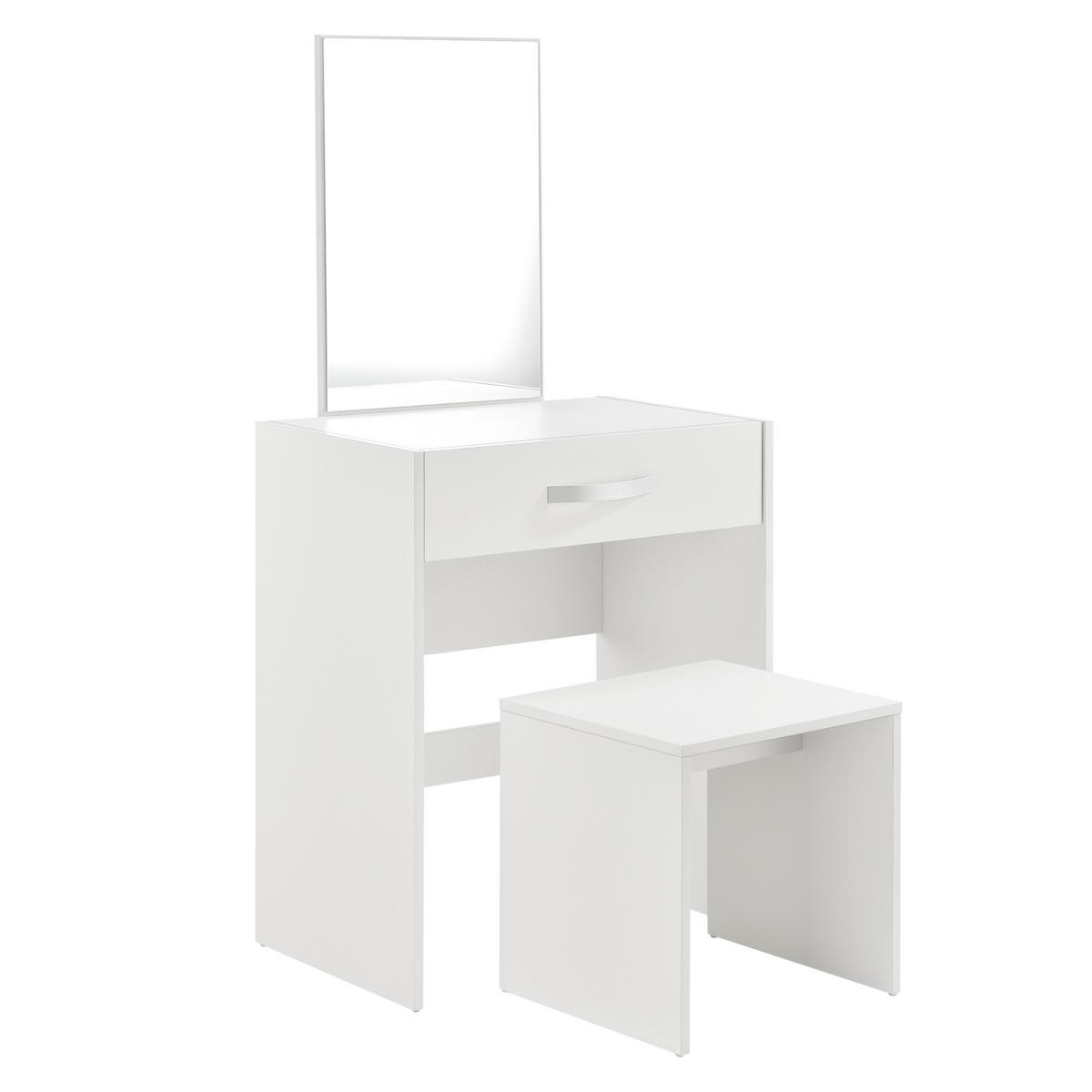 SCHMINKTISCH Reykjavik - Weiß, Holzwerkstoff (63/132/39cm) - [en.casa]