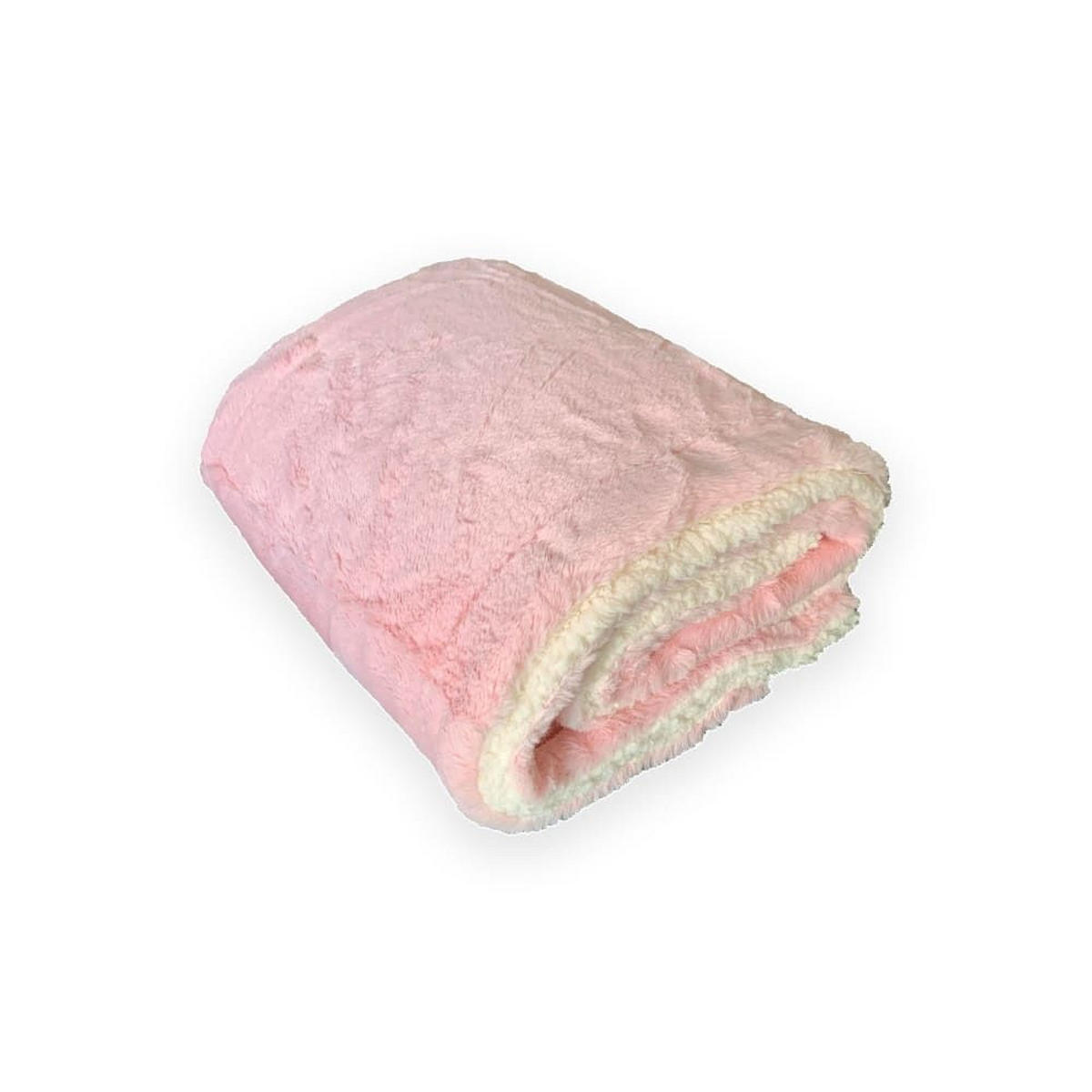 PLAID gefüttert in Kaninchenoptik Rosa 130 x 170 - Pink, Textil (130/170cm) - LE COMPTOIR DE LA PLAGE