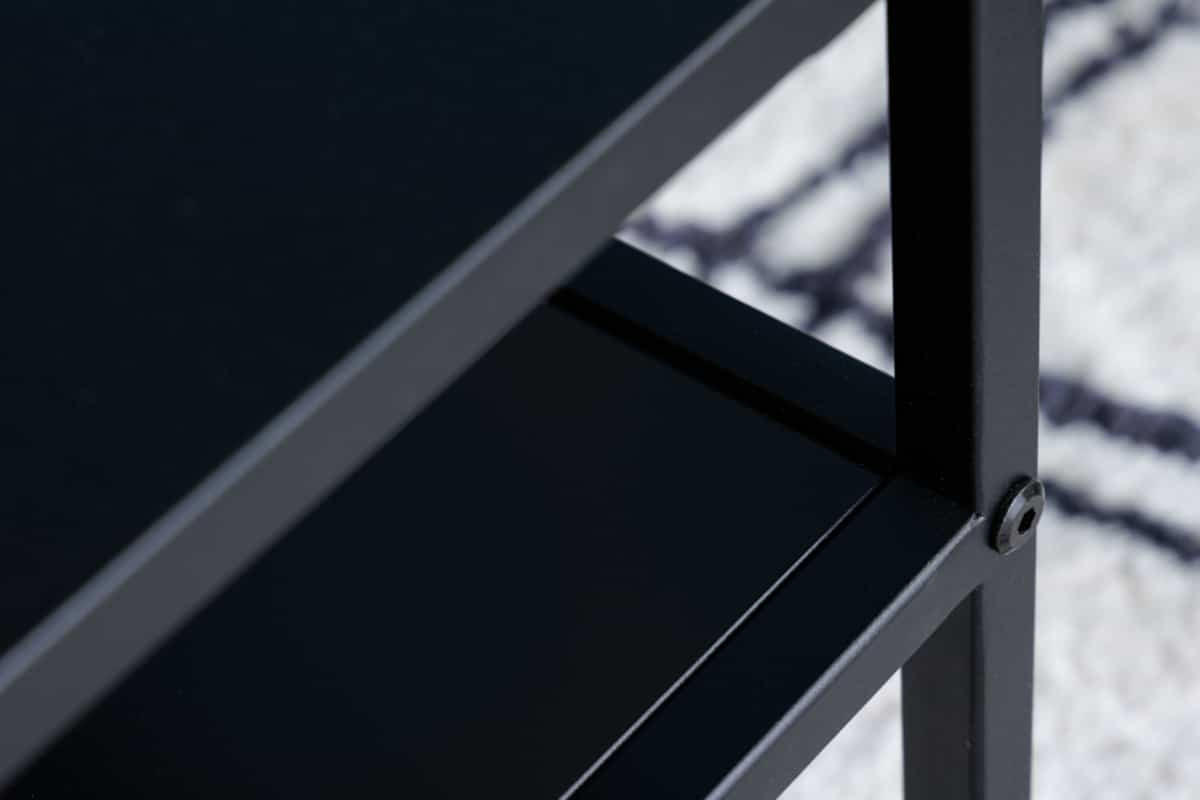COUCHTISCH DURA STEEL Stahl rechteckig Schwarz 100cm - Schwarz, Metall (60/100/40cm) - riess-ambiente