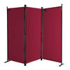 PARAVENT 3-tlg. 170x165 cm Rubinrot - Rot, Metall (170/165cm) - QUICK STAR