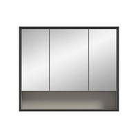 HÄNGESCHRANK mit 3 Spiegeltüren und 1 Nische Kaschmir 19/68/80 cm - Beige, Holzwerkstoff (19/68/44.5cm) - Calicosy