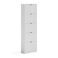 SKLÁPAČ TOPÁNOK Gizmo, biely, 59 x 181.1 cm s 5 priehradkami - čierna/biela, kompozitné drevo (59/181.1/22cm) - Vicco