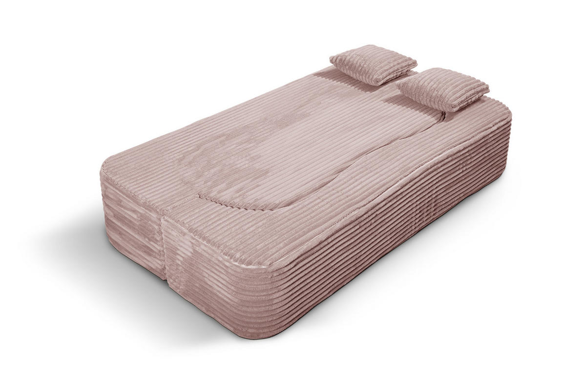 SCHLAFSOFA MYFOAM, Sofa mit Schlaffunktion, Farbe: Rosa, Cordstoff - Rosa, Textil (200/80/72cm) - Storez24