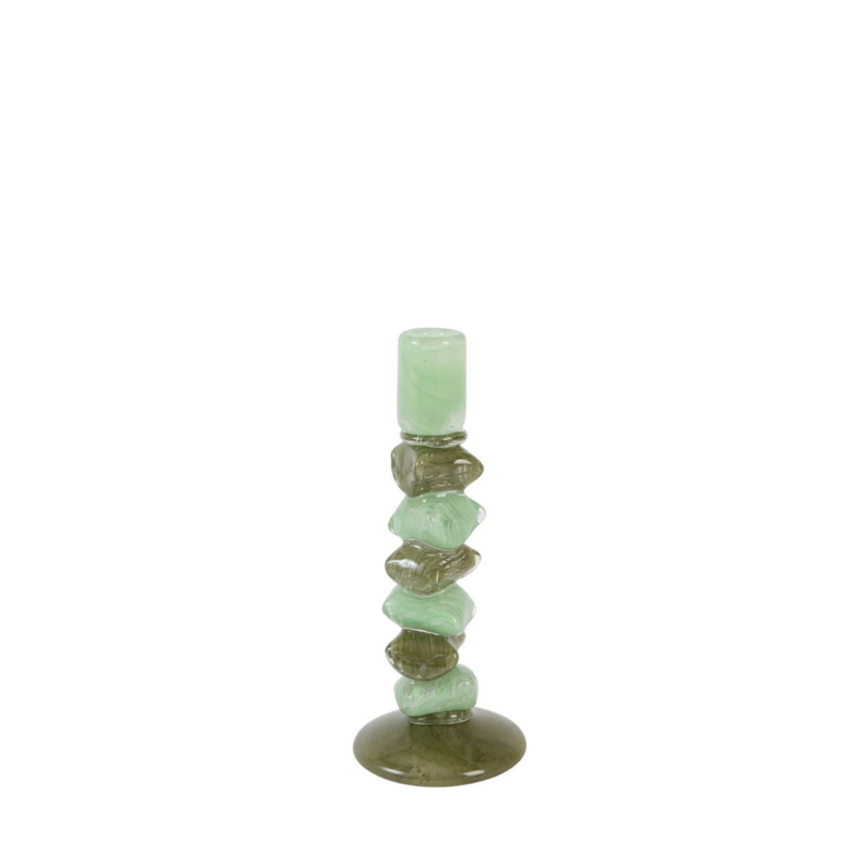 KERZENSTÄNDER Estina - Grün - 11.5/11.5/29.5 cm - Grün, Glas (11.5/29.5/11.5cm) - Light & Living
