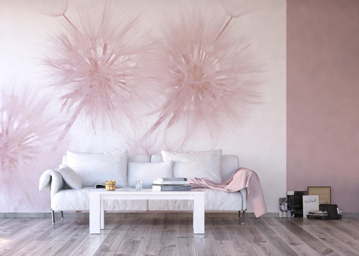 FOTOTAPETE Blumen 360 x 254 cm - Pink, Papier (360/254cm) - Sanders & Sanders