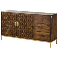 KOMMODE Mango 145x40x77 braun geölt DIAMOND #207 - Braun, Holz (145/77/40cm) - Massivmoebel24