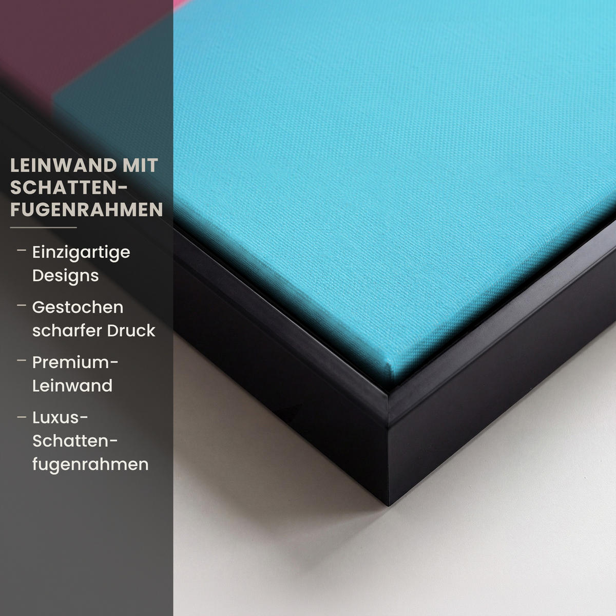 LEINWAND Bilder mit Rahmen - Chick - Sonnenbrille - Blau - 60x40 - Pink, Textil (60/40cm) - MuchoWow