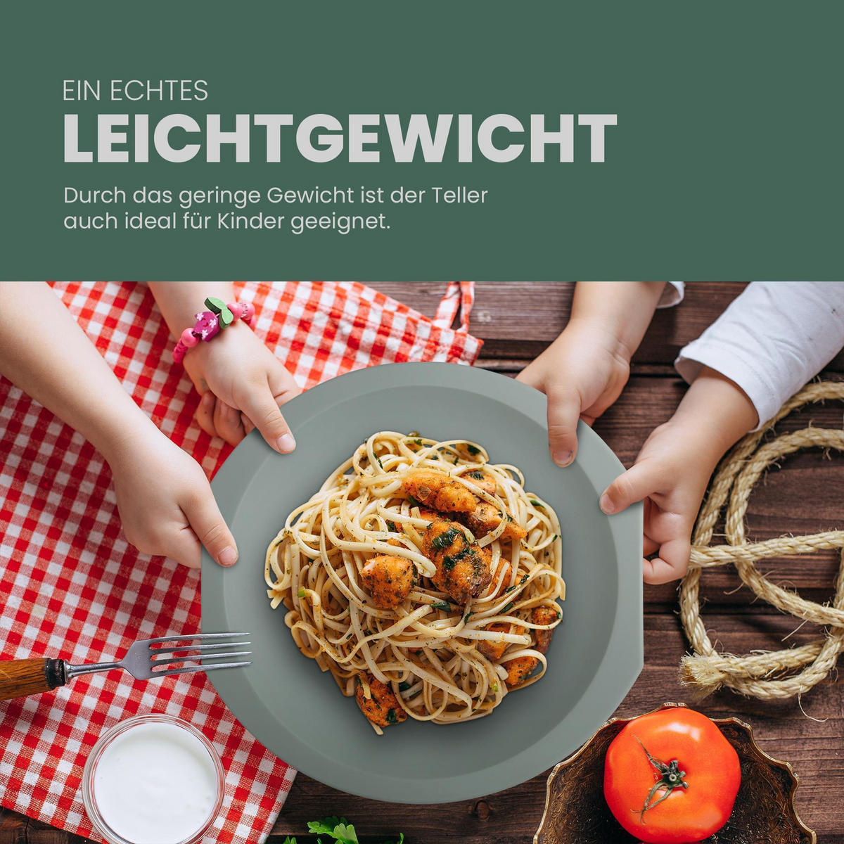 TELLERSET Kunststoff Ø23 cm Grün 16er-Pack - Grün, Kunststoff (23/1.2/23cm)