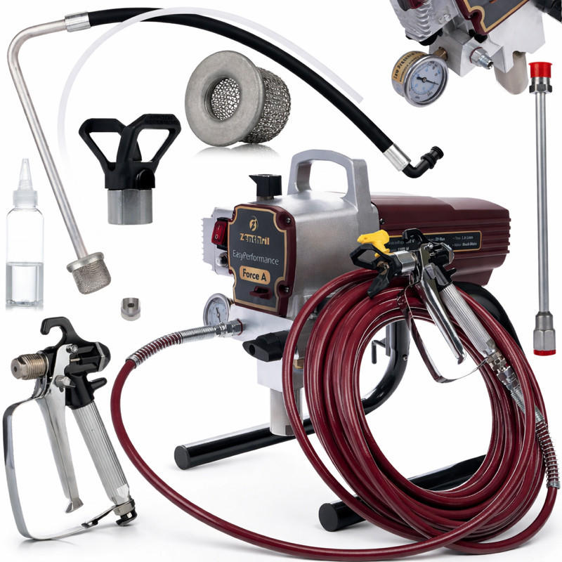 FARBSRITZGERÄT Force A - 1500 W, 20 MPa, 1,8 l/min, max. Düse 0,019”, 15 m Schlauch - Multicolor, Kunststoff