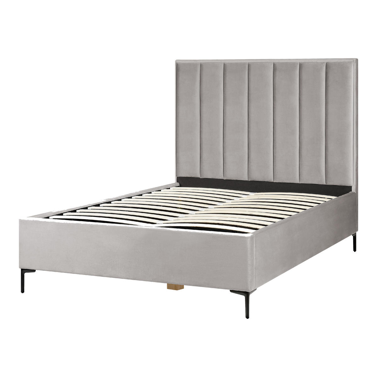 PAT TAPIȚAT 140x200 cm gri Sezanne - gri deschis, material textil (140/200cm) - Beliani