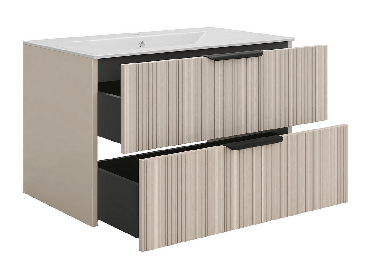 EINZELWASCHTISCH - 80 cm x 46 cm - holz - beige Daliko - Weiß, Holz (80/50/46cm) - Vente-Unique
