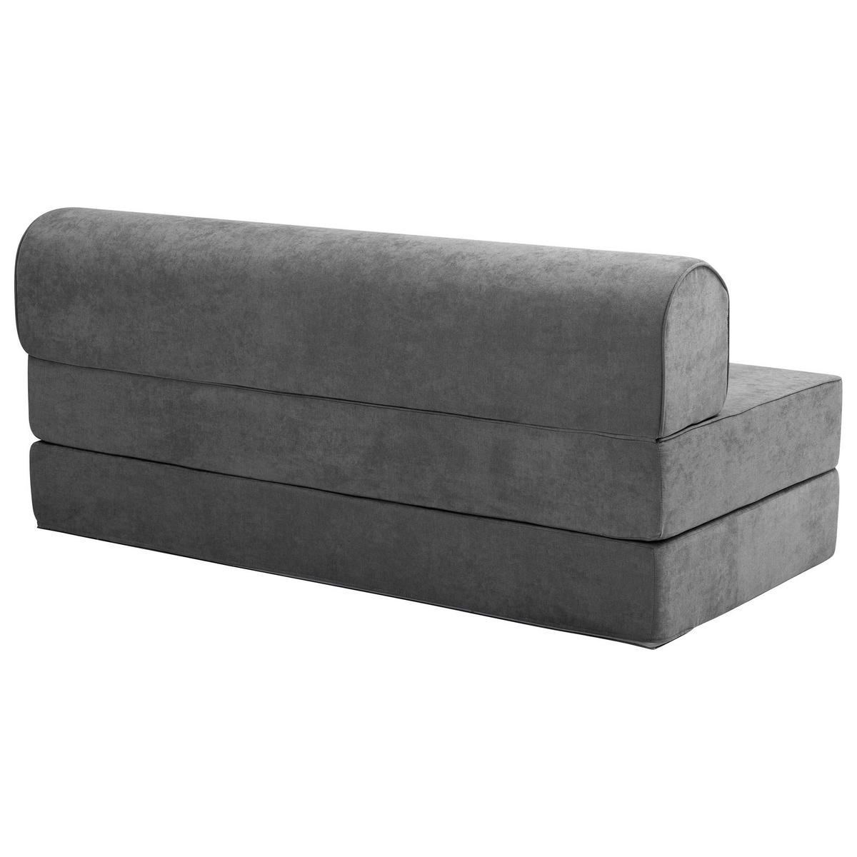 FALTSOFA Katusha Flachgewebe anthrazit - Anthrazit, Kunststoff (80/71/160cm) - 58aufmkessel