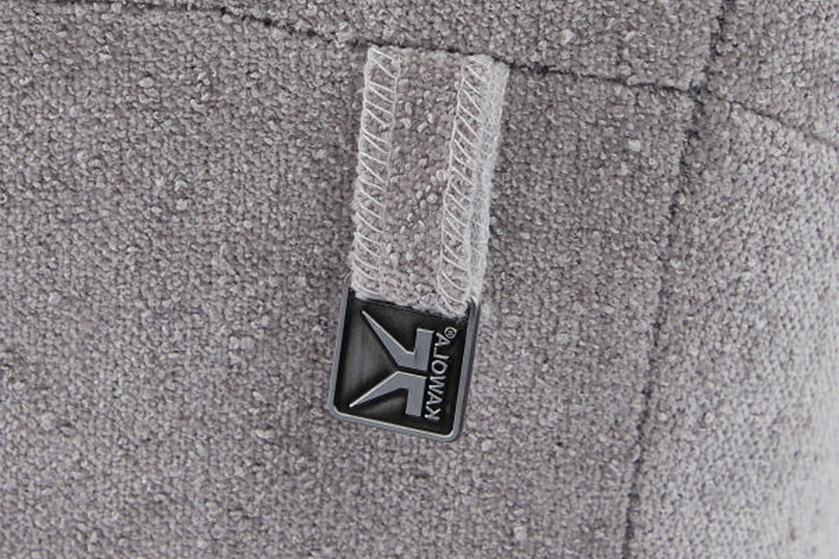 DESIGNSOFA GARBO Grau Webstoff - Schwarz/Grau, Textil/Metall (280/92/158cm) - KAWOLA