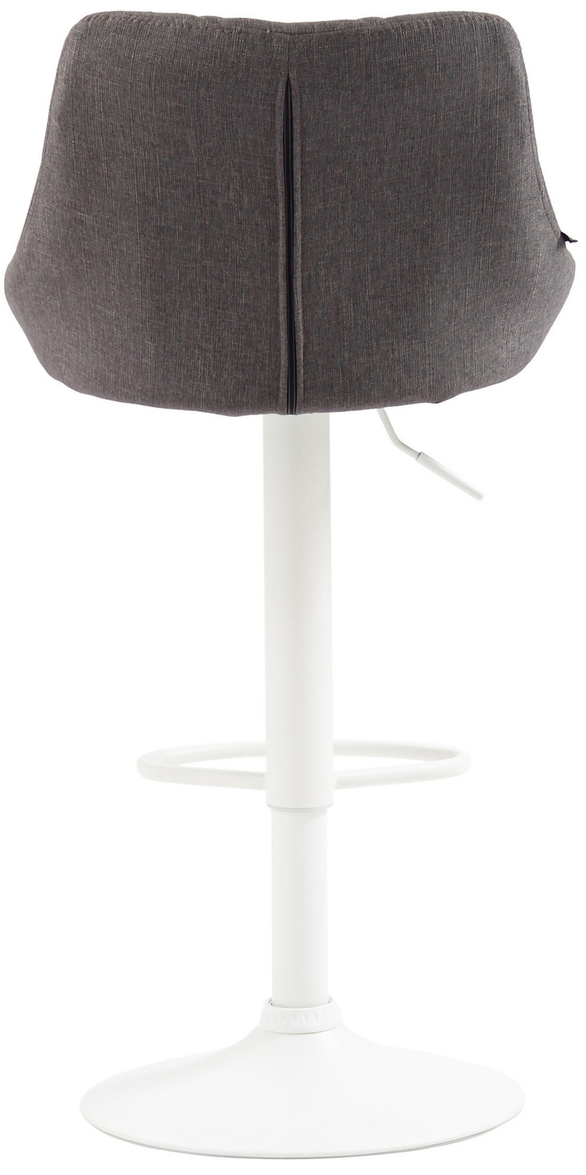 BARHOCKER Falon Stoff Grau Weiß - Grau, Textil (46/83/49cm) - DELUKE