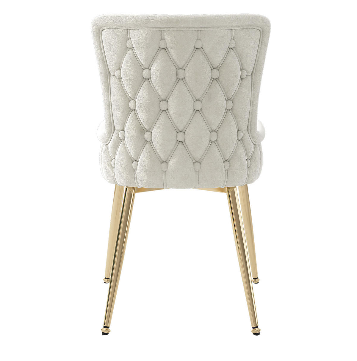 ESSZIMMERSTUHL 6er-Set Samt Beige mit Metallbeinen - Beige, Metall (47/85/49.2cm) - Meubliv