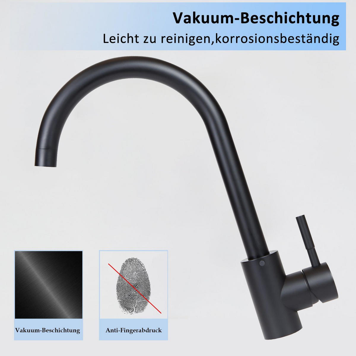 KÜCHENARMATUR Nixan 4.1/35.9/23.2 cm - Schwarz, Metall (4.1/35.9/23.2cm) - ZMH