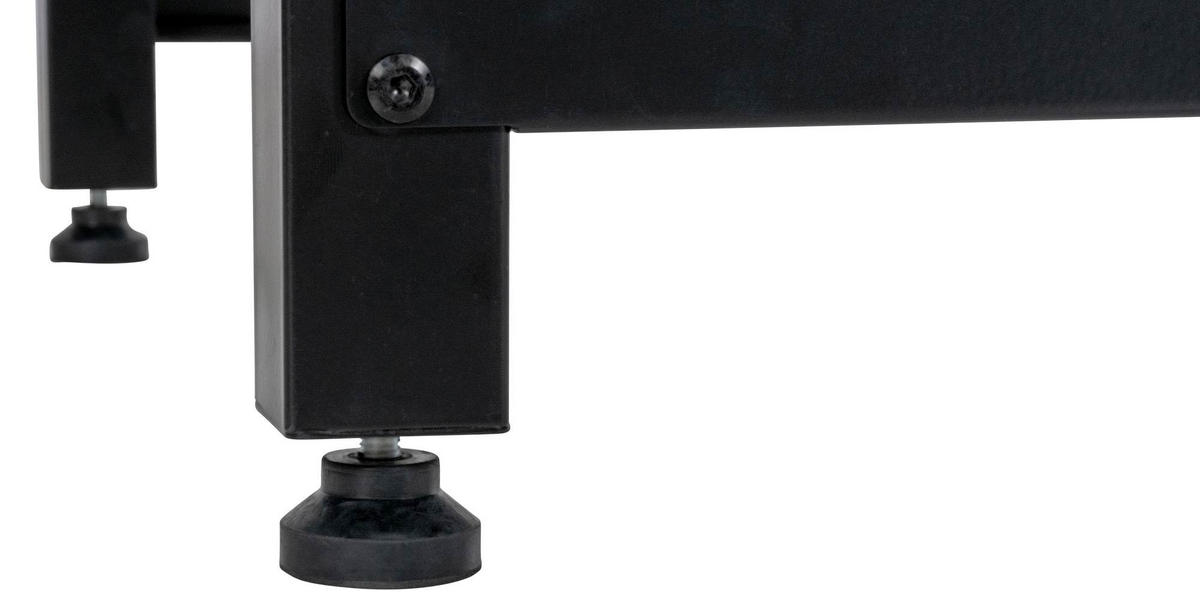 WASCHMASCHINENUNTERGESTELL doppelt DAVID für je 200kg Schwarz - Schwarz, Metall (124/38/61cm) - DELUKE