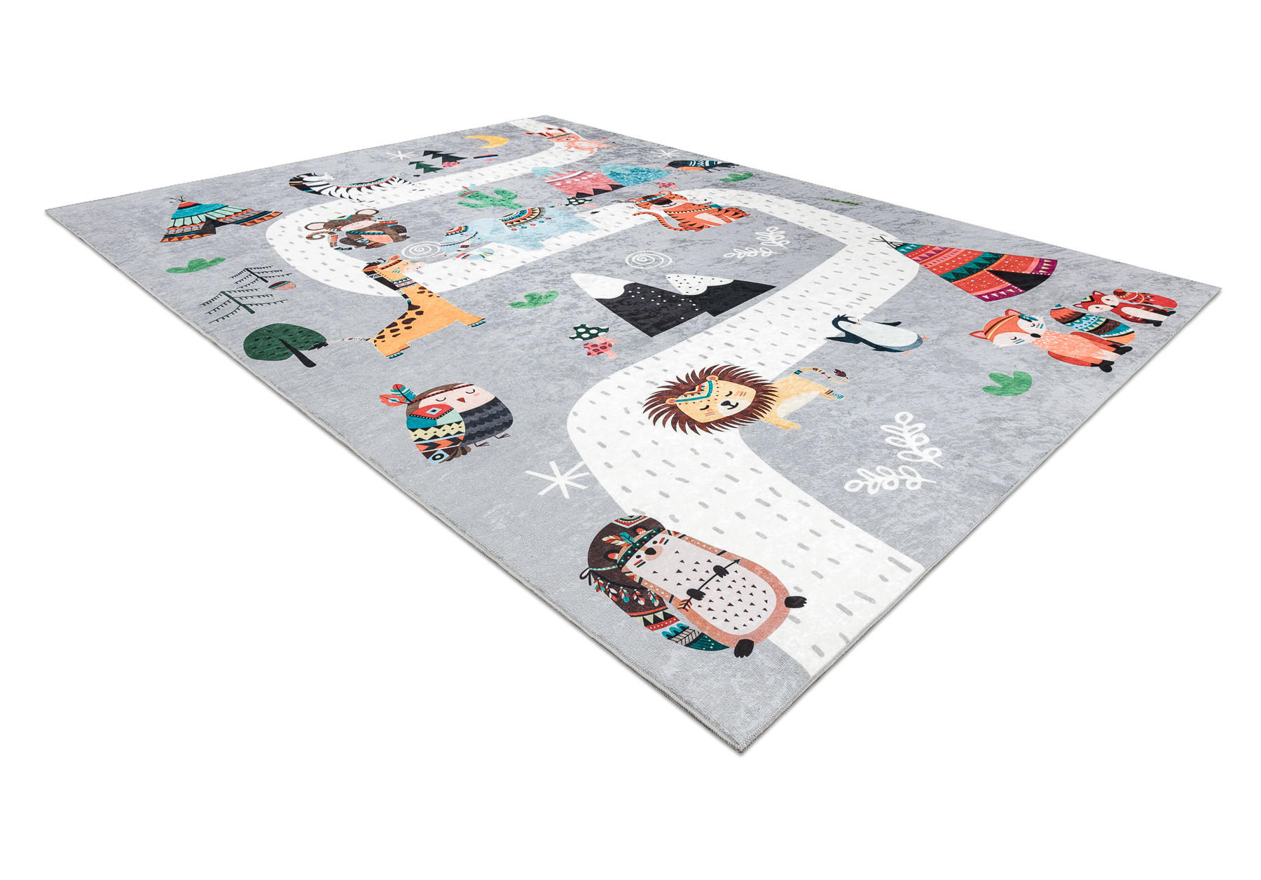 Thumbnail - rugsX Teppich, Grau, Textil, Rechteckig, 160x220 cm, Teppiche & Böden, Teppiche, Teppich Kinderzimmer