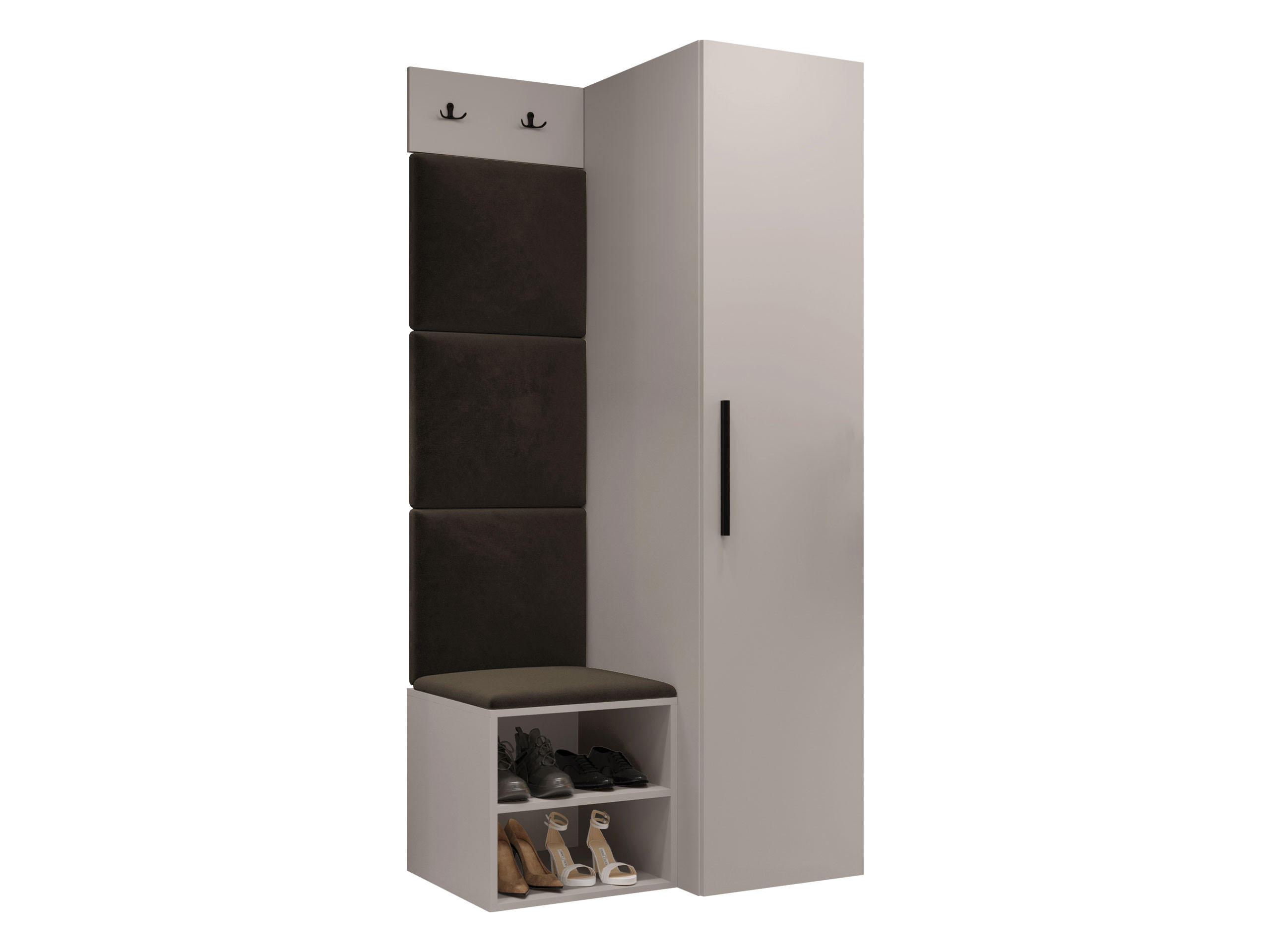 Mirjan24 Garderoben-Set Braun, Kaschmir 40x191x50 cm