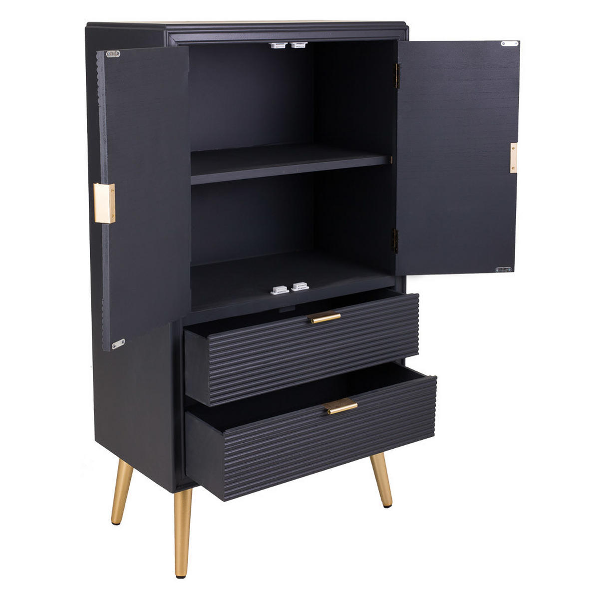 SCHRANK aus Holz 62x36.5x118 cm - Grau, Holzwerkstoff (62/118/36.5cm) - Wanderlust