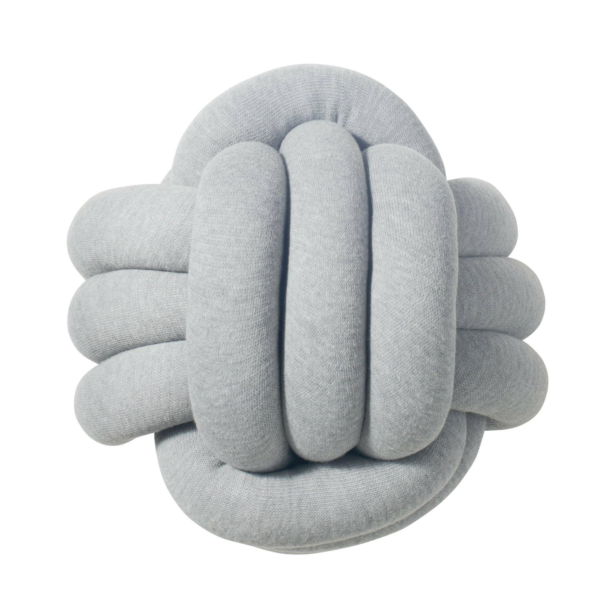KNOTENKISSEN Strick Hellgrau - Hellgrau, Textil (40/40cm) - nordic coast company