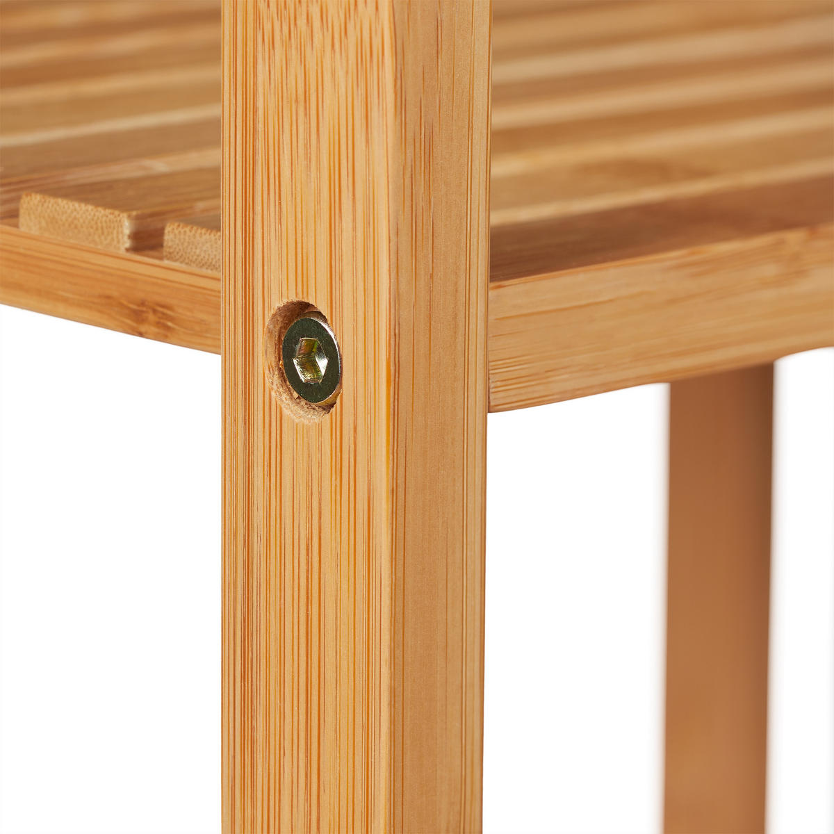 BADREGAL Wäschekorb - Hellbraun, Holz/Textil (80/80.5/33.5cm) - Relaxdays