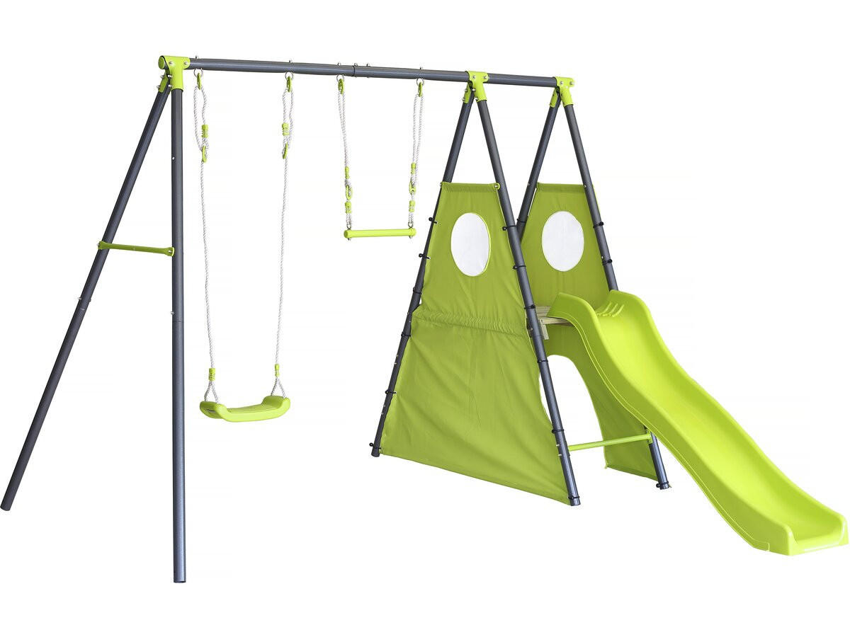 SPIELTURM AUS METALL Kylian Grün - Grün, Metall (268/195/235cm) - Habitat Garten