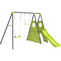 SPIELTURM AUS METALL Kylian Grün - Grün, Metall (268/195/235cm) - Habitat Garten