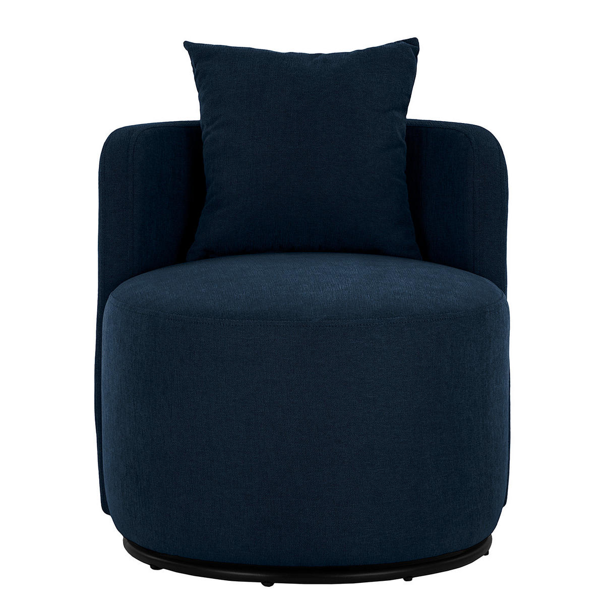 SESSEL - Schwarz/Dunkelblau, Textil/Metall (73/67/75cm) - home24