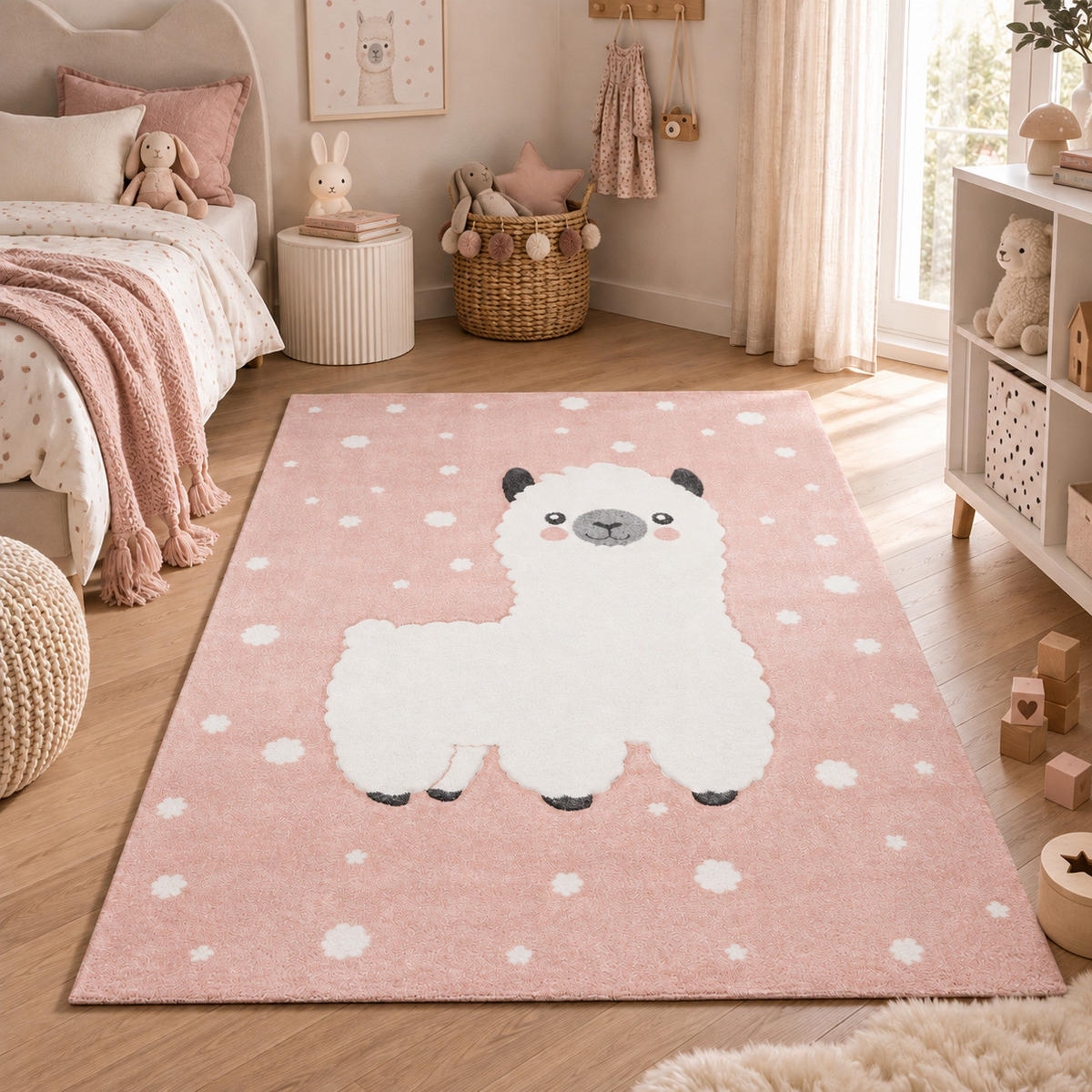 KINDER TEPPICH MAUI KIDS ALPAKA - Rosa, Textil (200/290cm) - Pergamon