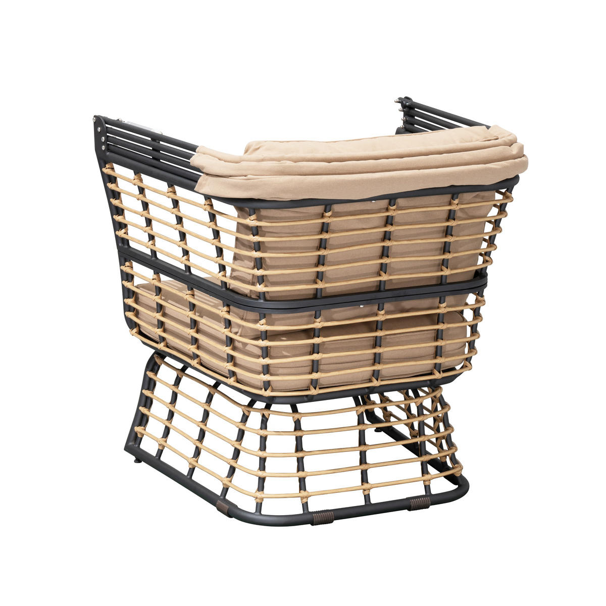 GARTENMUSCHEL Jakob Sonneninsel - Braun, Kunststoff (72/154/83cm) - DELUKE