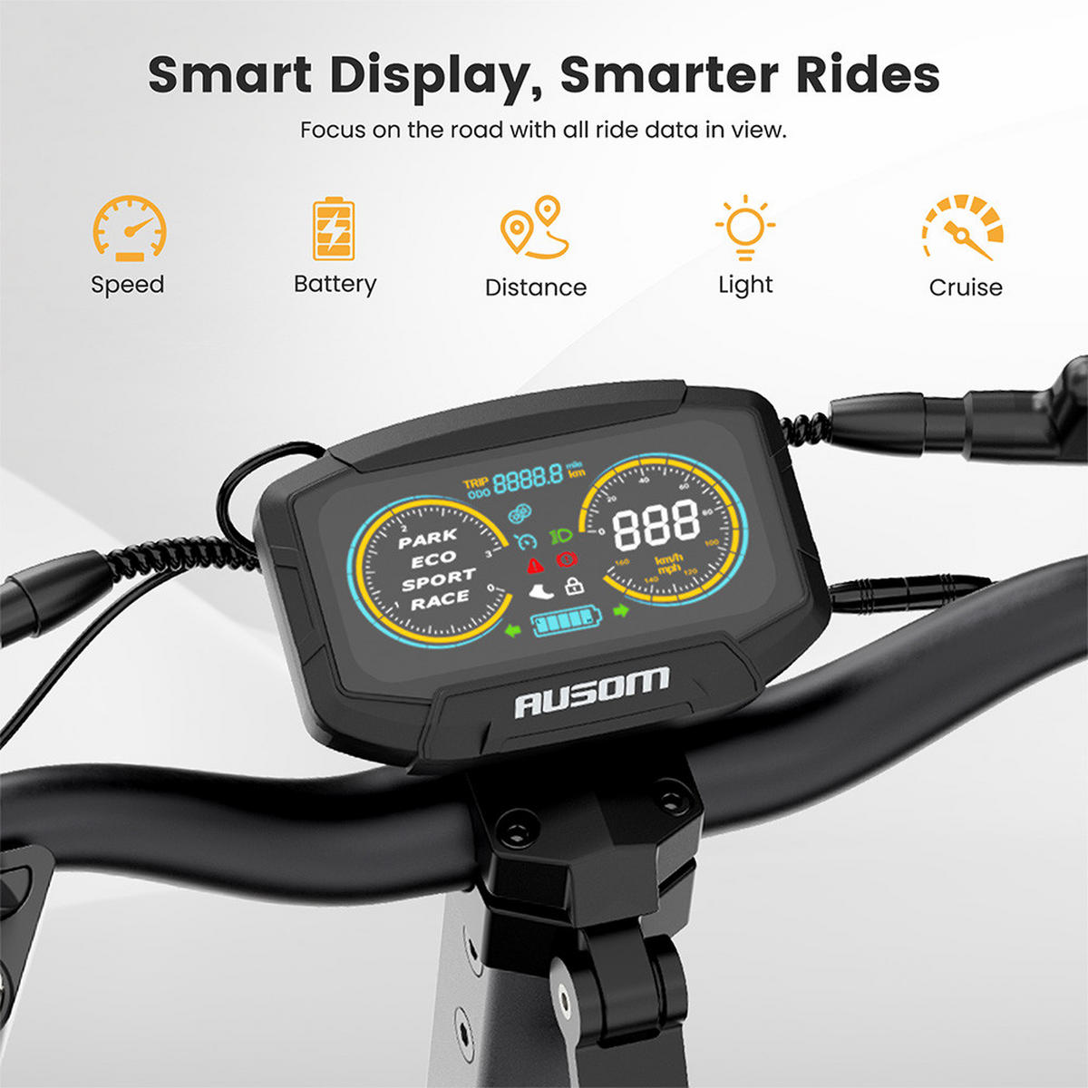 E-SCOOTER Ausom DT2 Pro – Dual-Motor-System mit 2×1100W, 68 km/h Höchstgeschwindigkeit & 115 km Reichweite - Grau, Metall (59cm) - Ausom