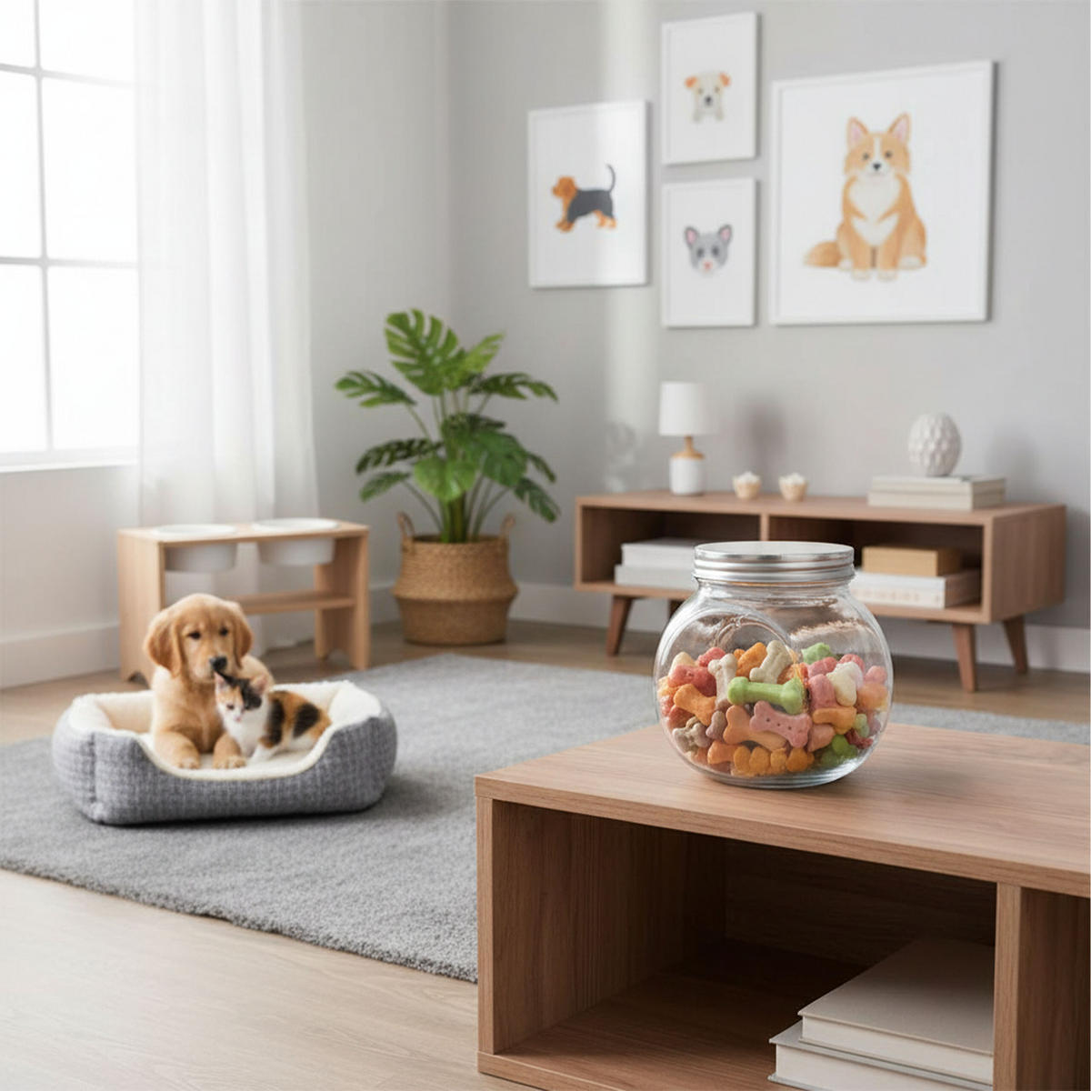 5XDÓZY na cukríky - priehľadné, kov/plast (11.5/12.5/9cm) - Relaxdays