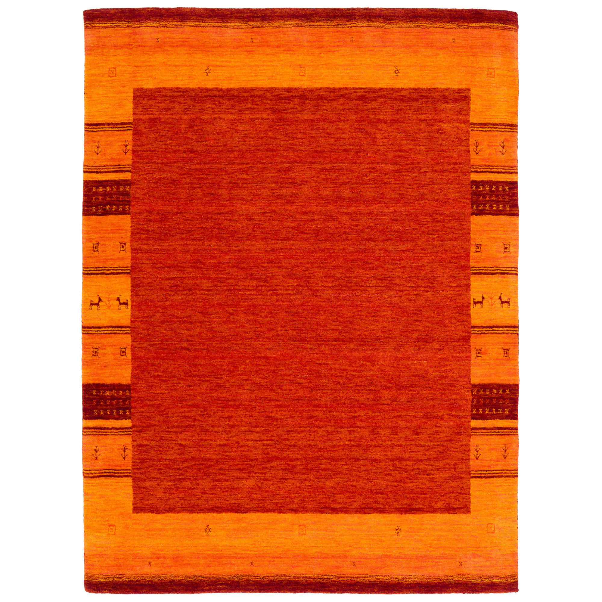 NATUR WOLLE TEPPICH GABBEH ESTA - Terracotta, Textil (70/300cm) - Pergamon