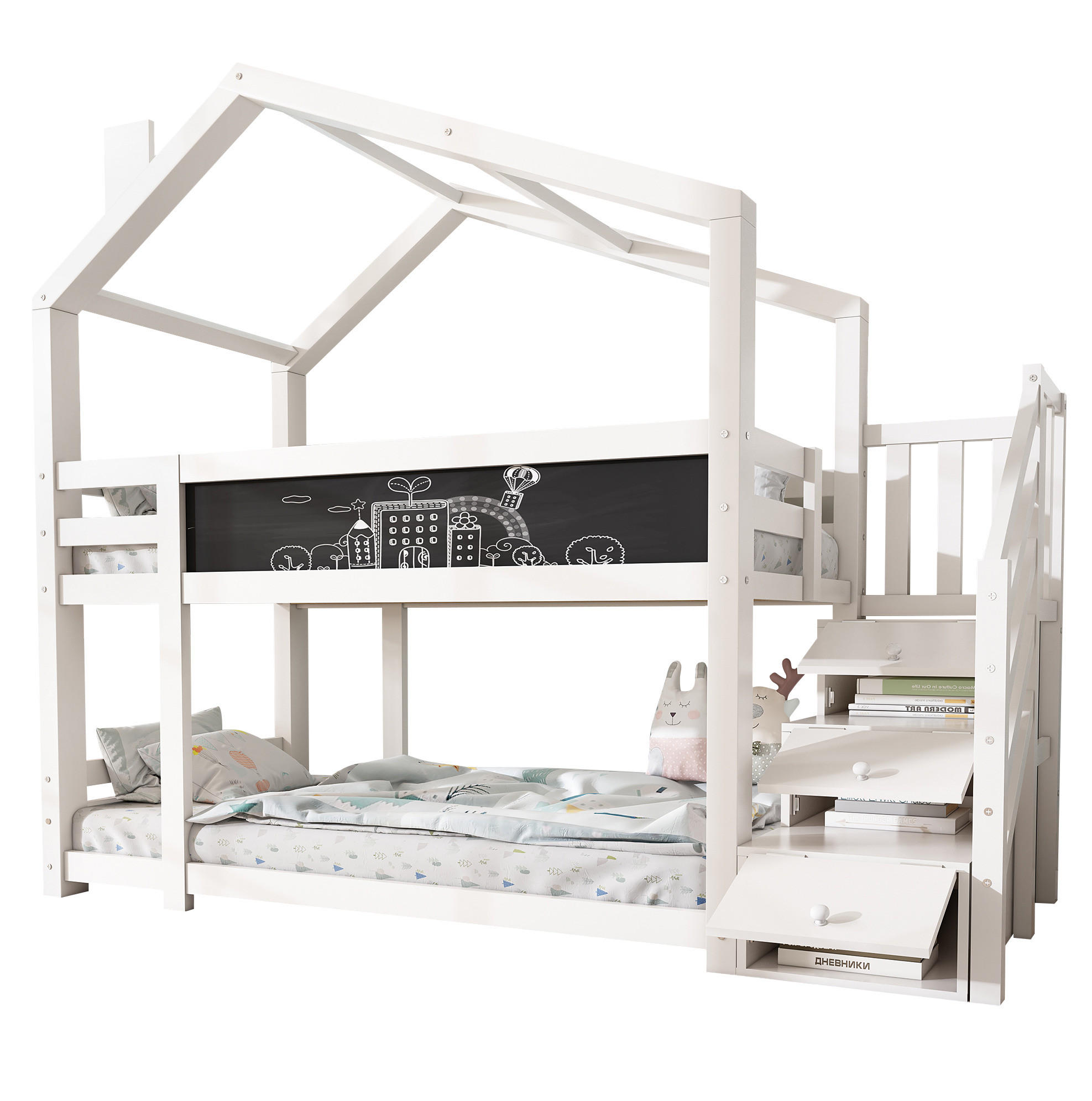 Ivmeu Etagenbett Weiß 90x200 cm