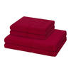 FROTTIERSET Pearl 4-teilig - Rot, Textil (50/100cm) - MÖVE