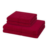 FROTTIERSET Pearl 4-teilig - Rot, Textil (50/100cm) - MÖVE