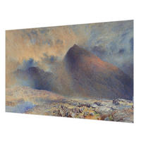 FOTOTAPETE 152x104 cm - Berglandschaft - Schwarz, Textil (152/104cm) - Wallfluent